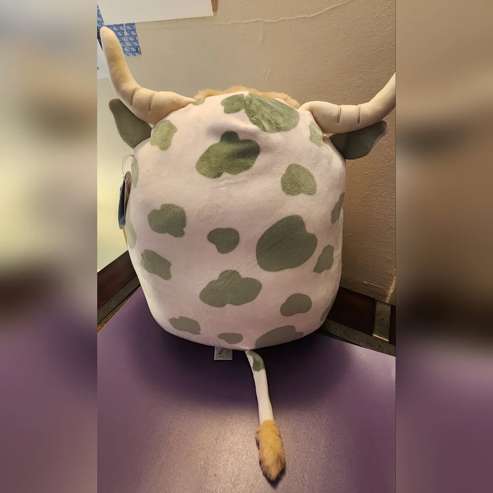 NWT Squishmallows Celestino Green Spotted Highland Cow - Picture 5 of 5